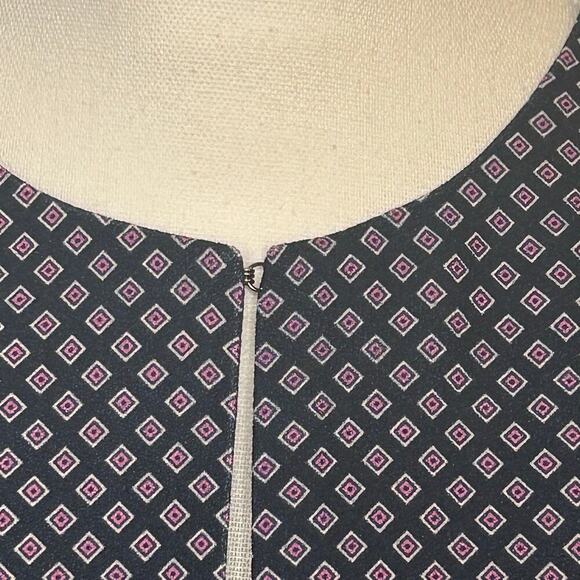 J. Crew 365 women's navy and pink sheath dress lined sleeveless size 0 - Picture 2 of 7